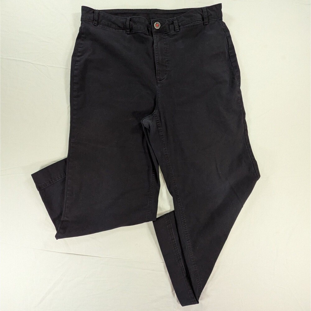 Old Navy Women Pant XL Black Wide Leg High Rise Pull On Stretch Pockets